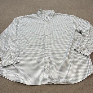 Huk Shirt Mens 3XL White Check Long Sleeve Button Down Lightweight Casual Top